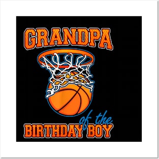Grandpa Of The Birthday Boy Basketball Birthday Family Party Posters and Art